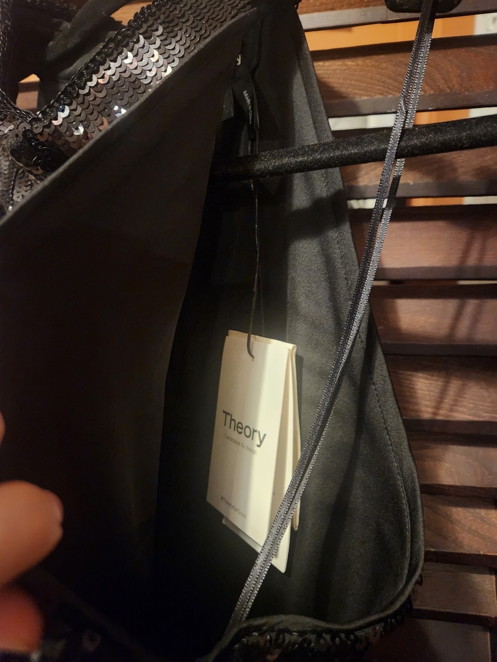 Theory Black Sequin Halter Top - Picture 4 of 6